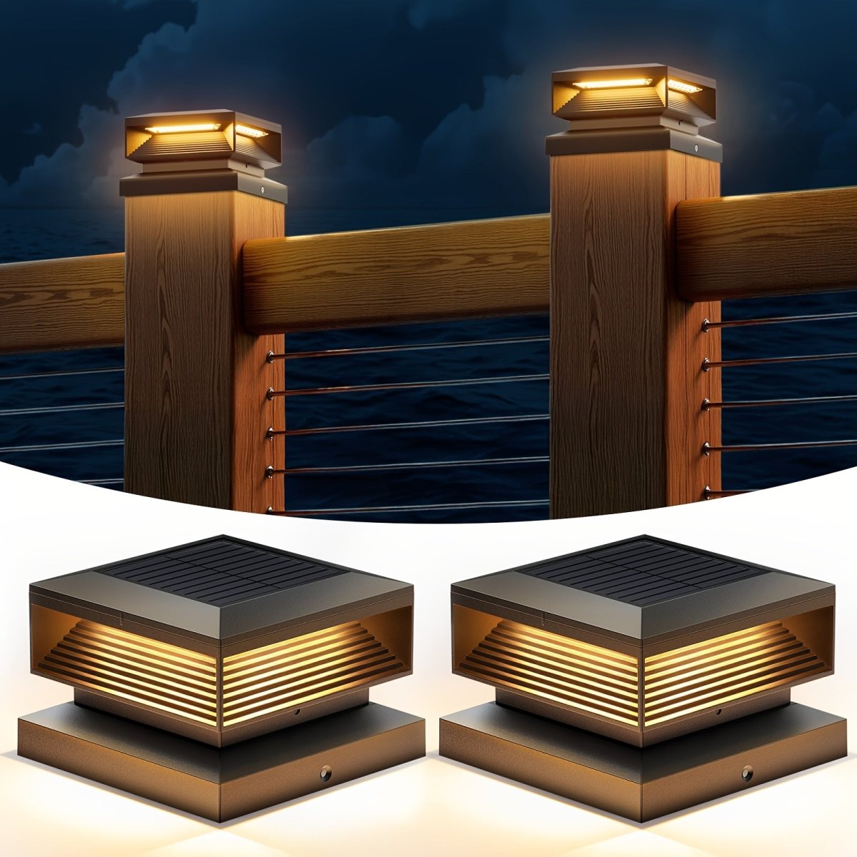 SHINEFLOW Decorative Solar Post Light