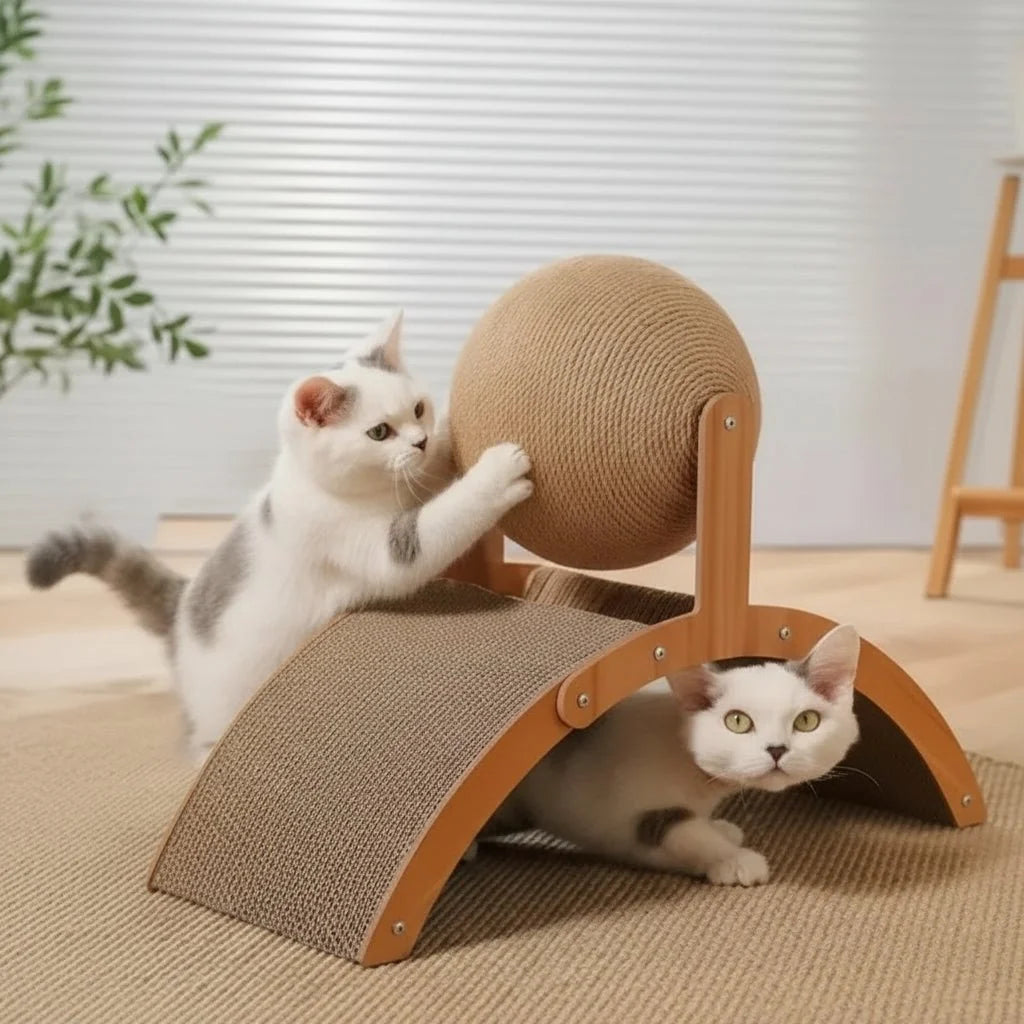 SCRATCHORA 2-in-1 Cat Scratch Ball