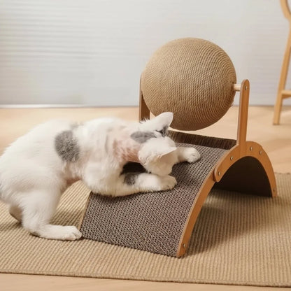 SCRATCHORA 2-in-1 Cat Scratch Ball