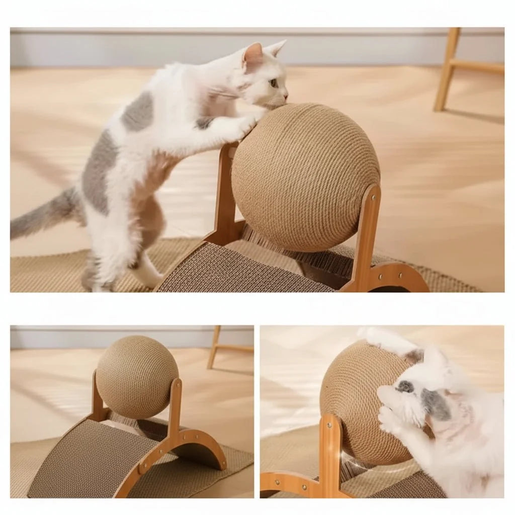 SCRATCHORA 2-in-1 Cat Scratch Ball