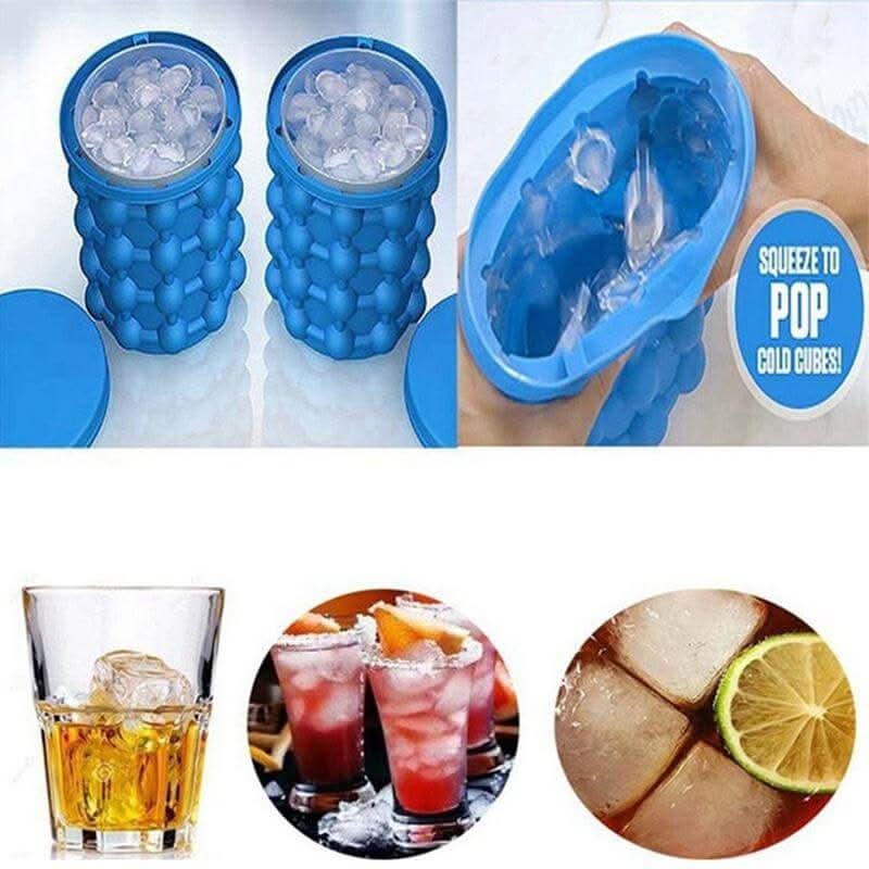 IceCube Maker 2-in-1 Silicone Ice Cube Tray