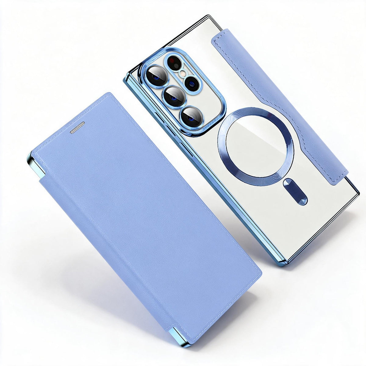 Magnetic Flip Case for Samsung, Leather Look with Card Slot