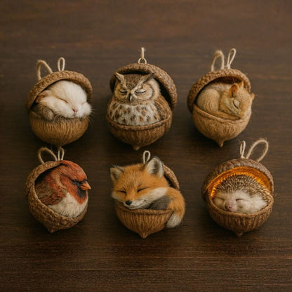 FORESTDREAM Cute Sleeping Forest Friends Figurine