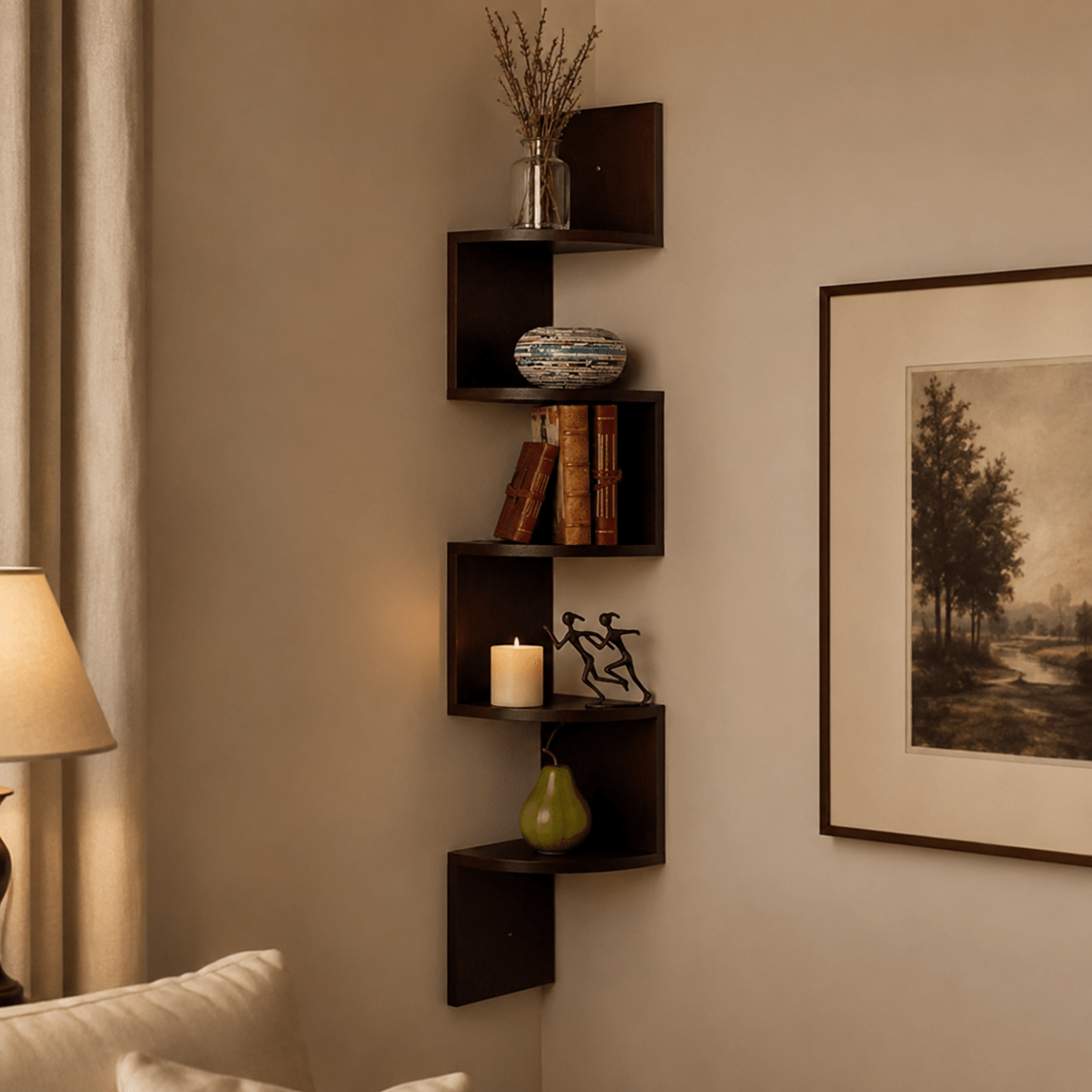 FLOATIERA Corner Wall Shelf Space-Saving Storage