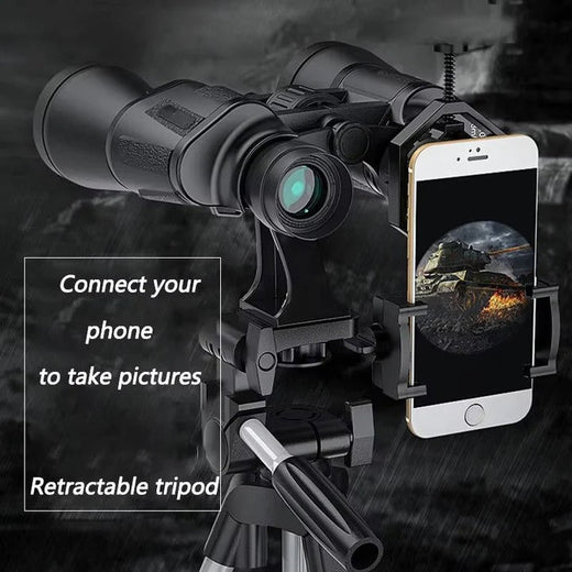 High Power Binoculars, 20x50 BAK4 Prism Binoculars with Smartphone Adapter for Concerts, Sports & Wildlife