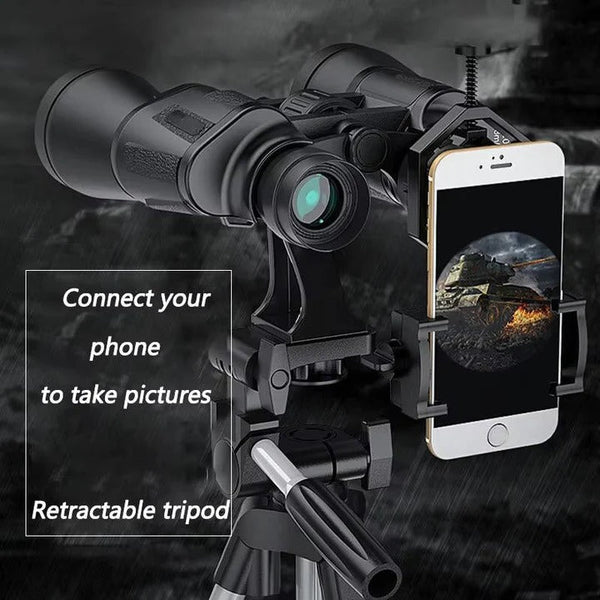 High Power Binoculars, 20x50 BAK4 Prism Binoculars with Smartphone Adapter for Concerts, Sports & Wildlife