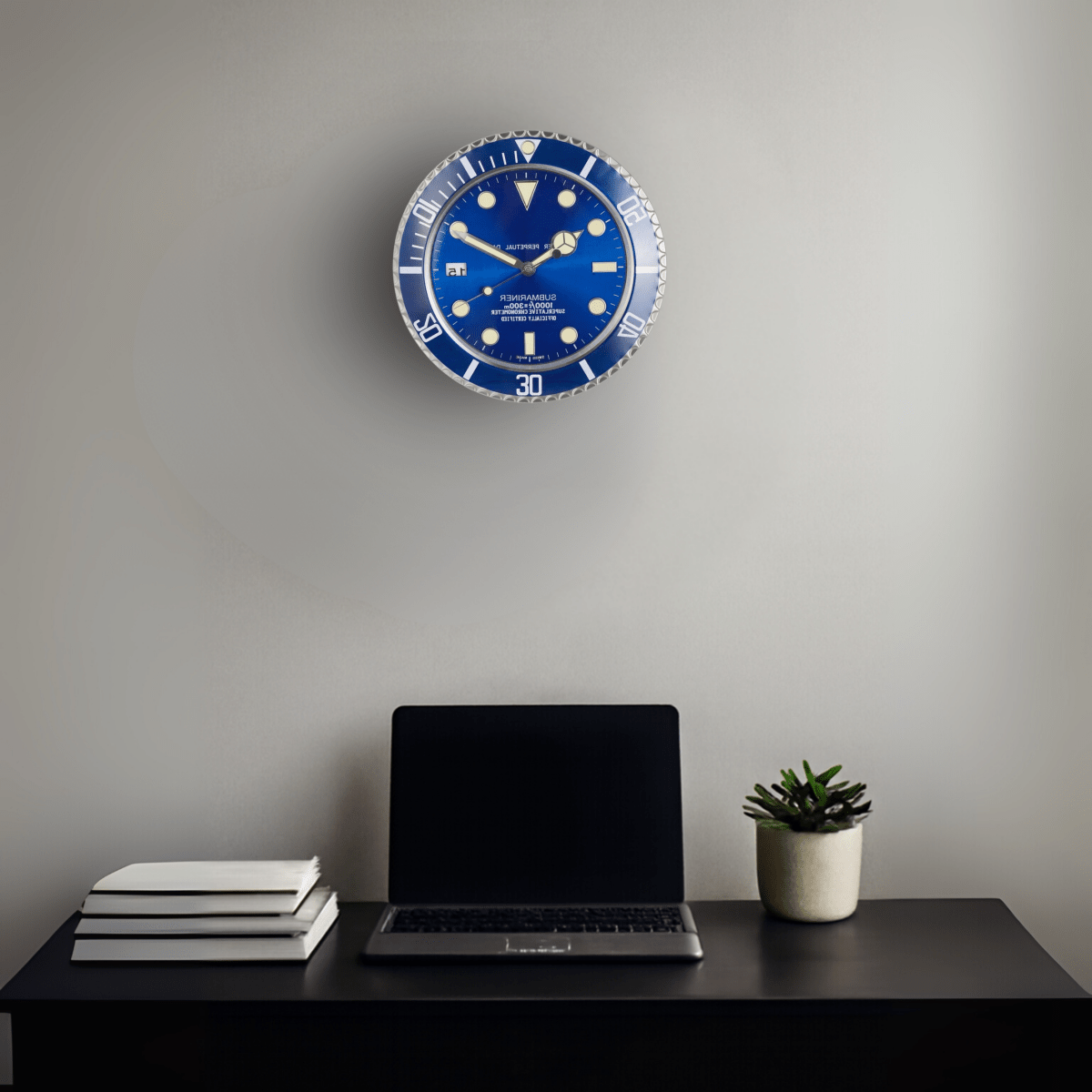 Meravis LumiCore Wall Clock Stainless Steel