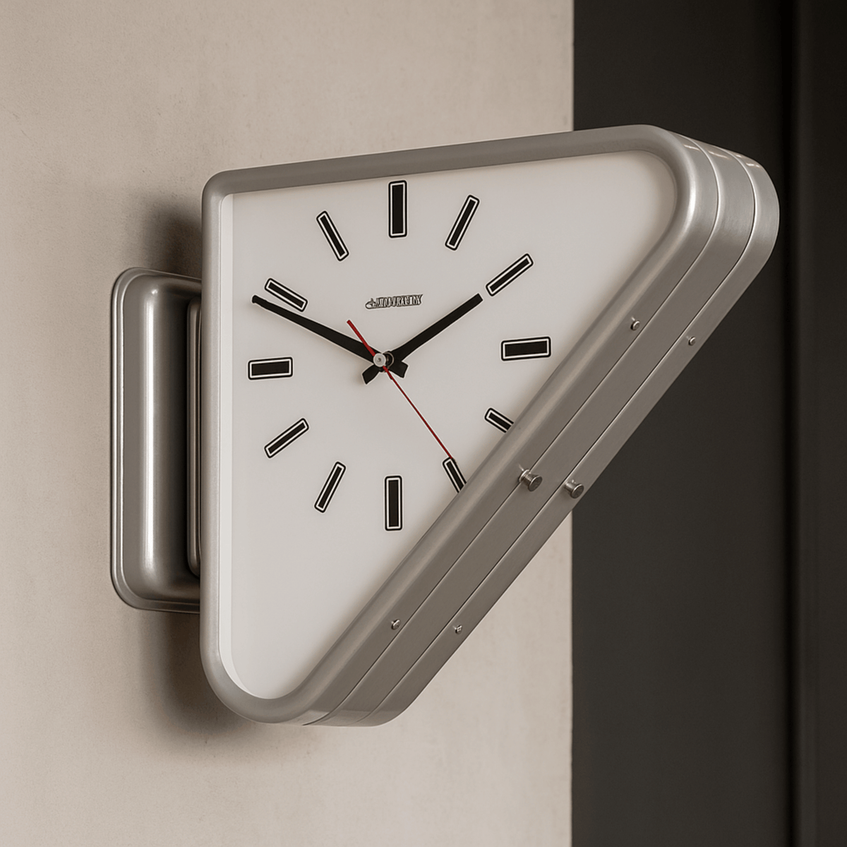 Modern Wall Clock, Dual Triangle Decorative Wall Clock for Living Room