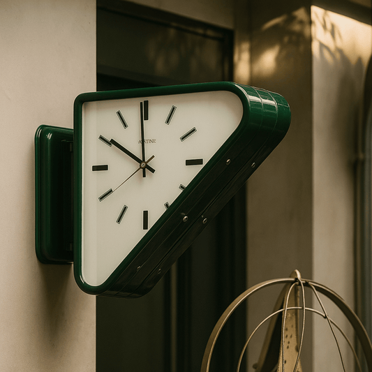 Modern Wall Clock, Dual Triangle Decorative Wall Clock for Living Room