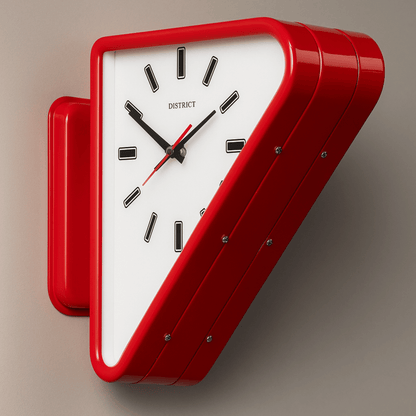 Modern Wall Clock, Dual Triangle Decorative Wall Clock for Living Room
