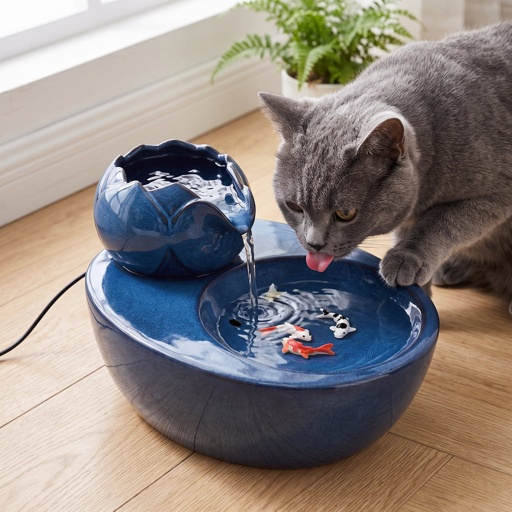 Cat Water Fountain, Ceramic Automatic Pet Water Fountain