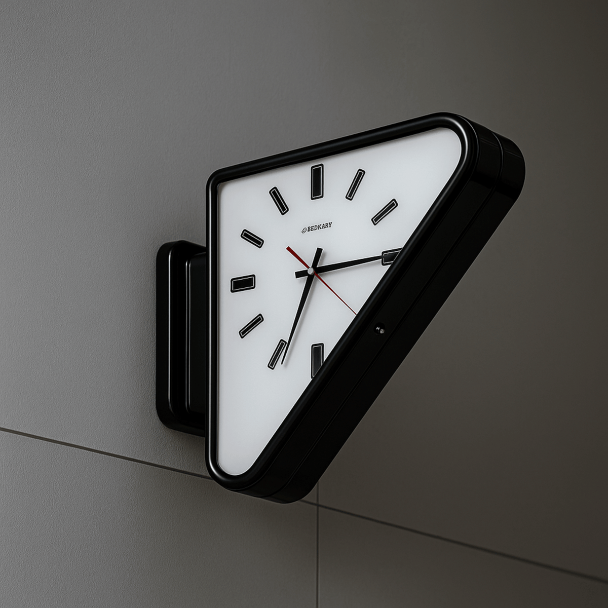 Modern Wall Clock, Dual Triangle Decorative Wall Clock for Living Room