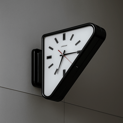 Modern Wall Clock, Dual Triangle Decorative Wall Clock for Living Room