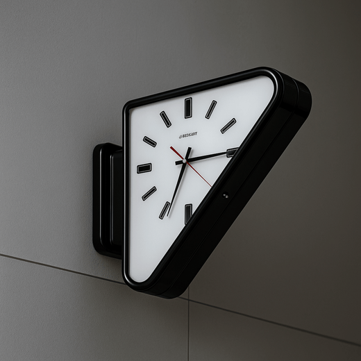 Modern Wall Clock, Dual Triangle Decorative Wall Clock for Living Room