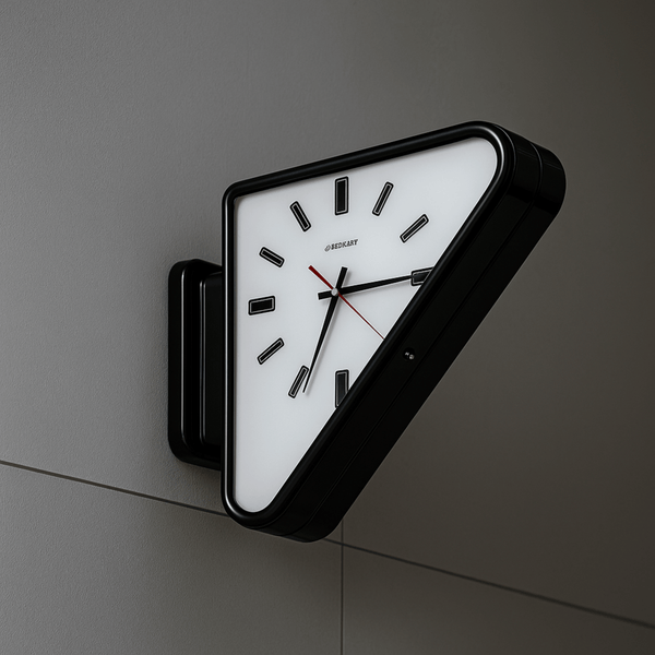 Modern Wall Clock, Dual Triangle Decorative Wall Clock for Living Room