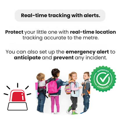 Kids GPS Tracker, Waterproof, Real-Time & SOS Alarm