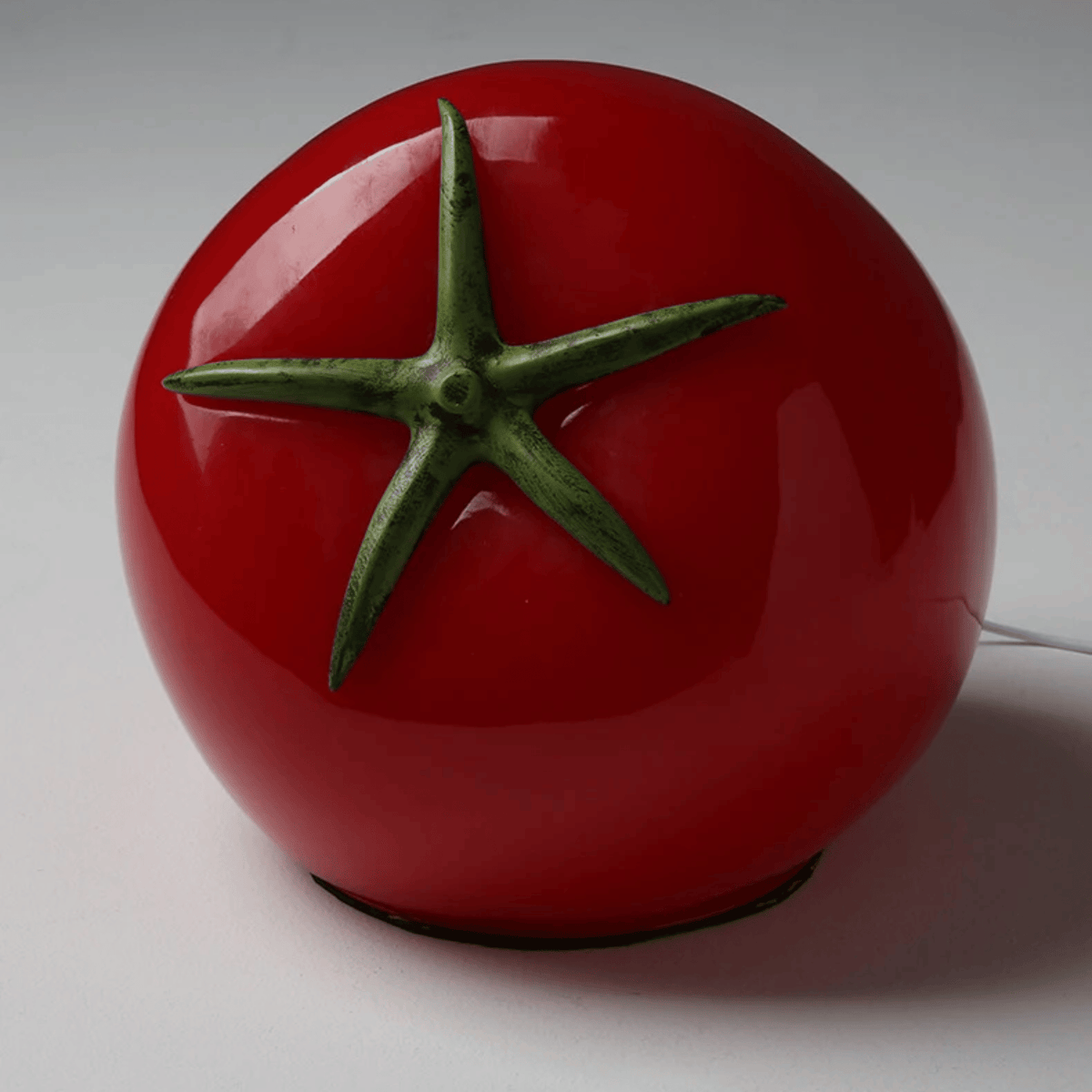 Tomato Lamp, Red Resin Table Lamp for Kitchen & Living Room Decor