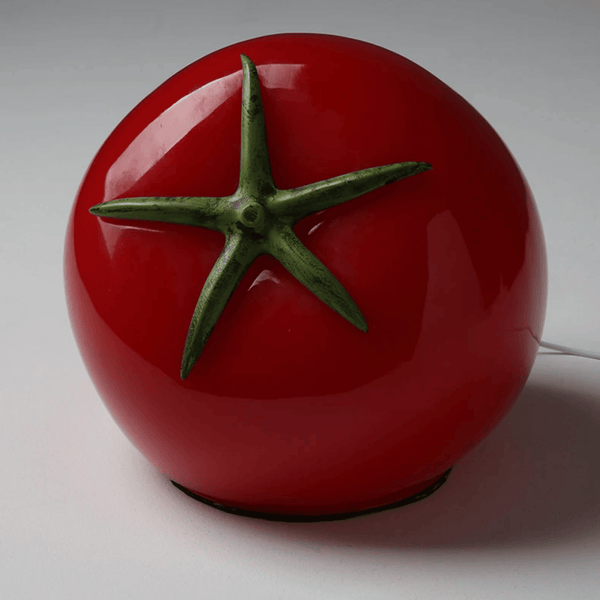 Tomato Lamp, Red Resin Table Lamp for Kitchen & Living Room Decor