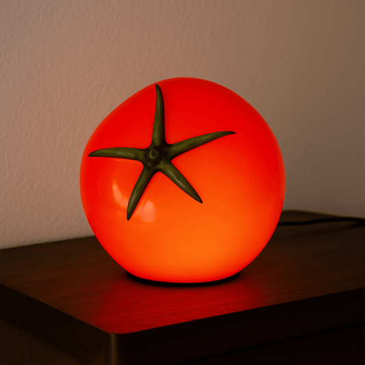 Tomato Lamp, Red Resin Table Lamp for Kitchen & Living Room Decor