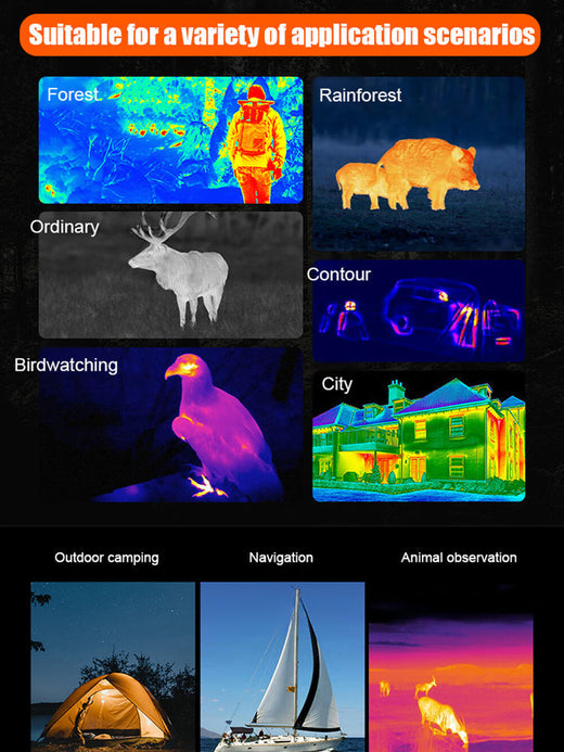 Thermal Imaging Camera, Night Vision Device with HD Screen for Hunting, Camping & Wildlife Observation