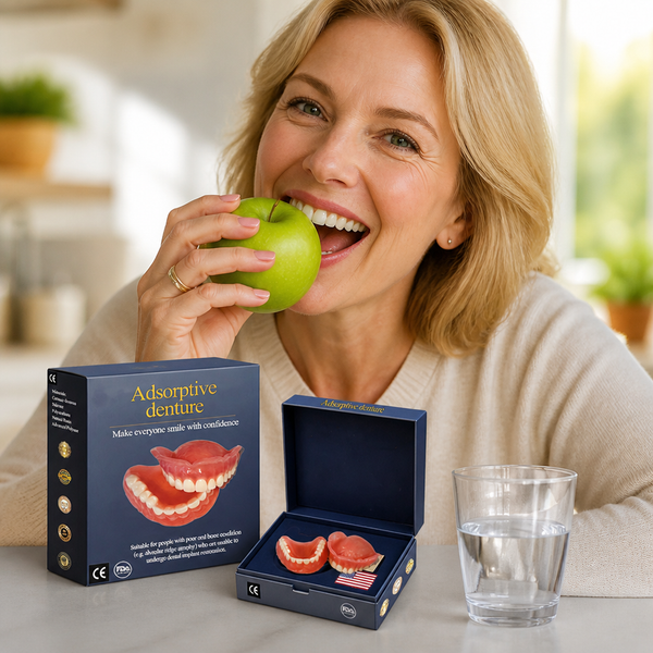 Custom-Fit Dentures, Cosmetic Upper & Lower Dentures with 12-Hour Hold for a Natural-Looking Smile