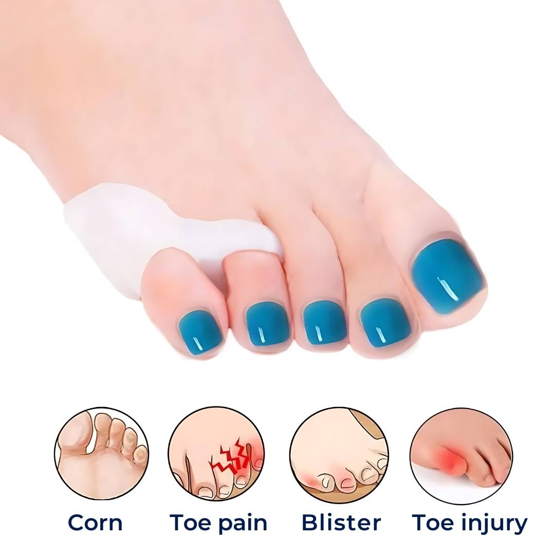 ToeGuard Orthopedic Toe Spacers, Bunionette Corrector - Little Toe Straightener - for Bunions - Hammertoe and Toe Alignment