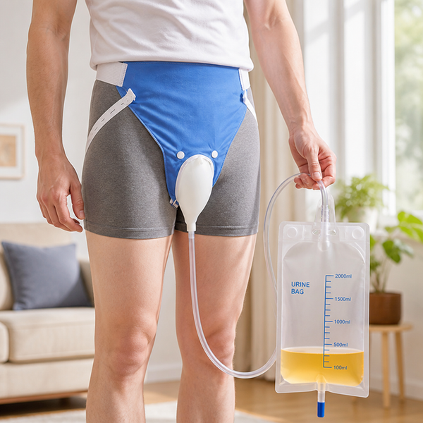 Wearable Urine Collector, Adjustable Leak-Resistant Silicone Urine Bag System for Men & Women