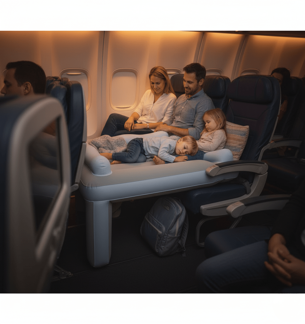 SkyComfort Inflatable Airplane Seat Bed