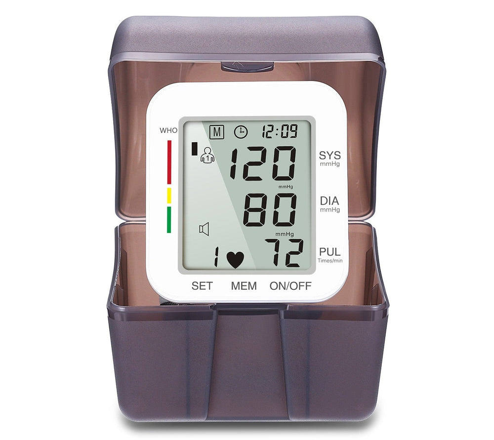 Blood Pressure Monitor, Digital BP Machine with Voice Broadcast Option, Bright LCD & 2 User Memory