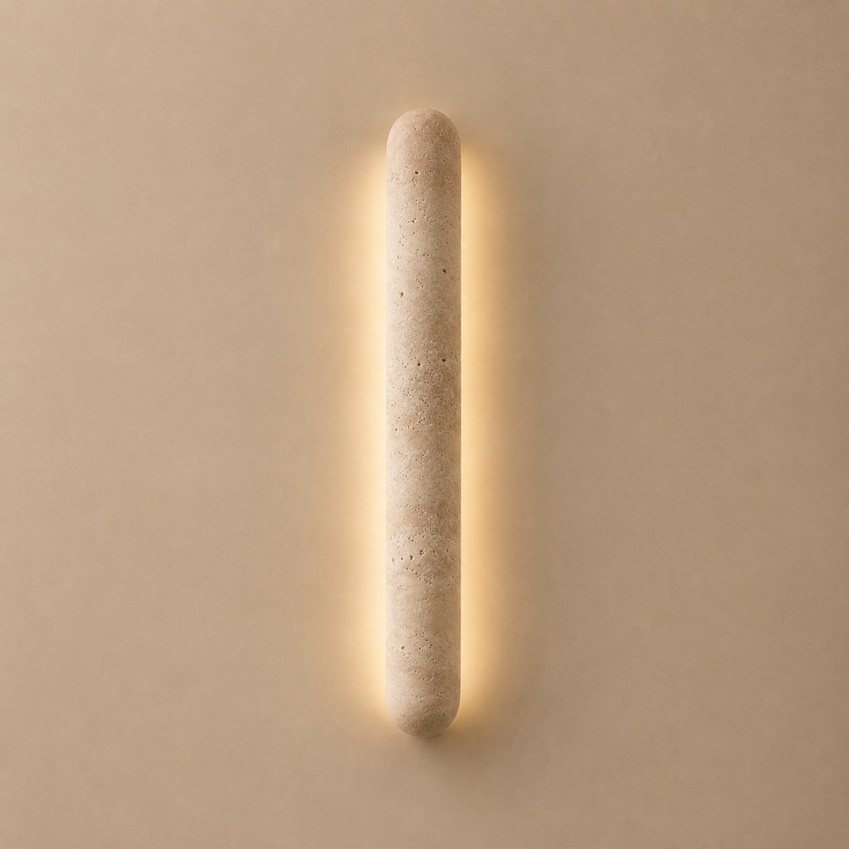 Travertine Wall Light, Stone Wall Sconce for Living Room & Hallway