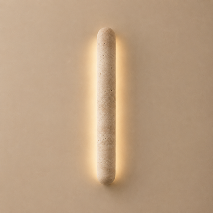 Travertine Wall Light, Stone Wall Sconce for Living Room & Hallway