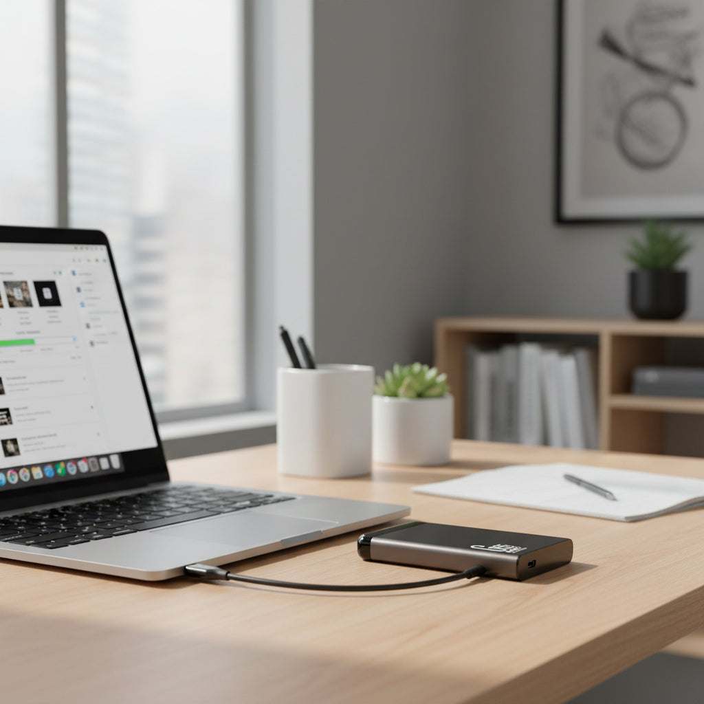 Slim External Hard Drive, Portable USB Backup Drive for Computer & Laptop