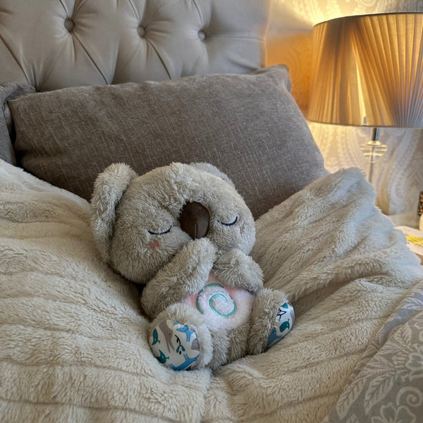 Breathing Koala Stuffed Animal, Soft Calming Plush with Breathing Motion, Vibration & Heartbeat Sounds