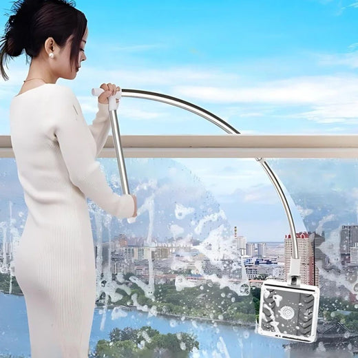 Magnetic Window Cleaner, Double-Sided Glass Cleaner with Extendable Handle for Outside Windows