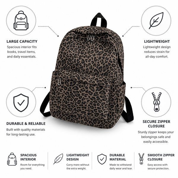 Large Capacity Backpack, Lightweight Casual Daypack for Travel, Commuting & Daily Use