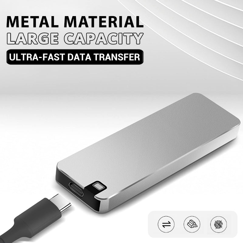 Portable SSD 64GB, External Solid State Drive with USB-C 3.2 Gen 1 up to 500MB/s and Metal Case