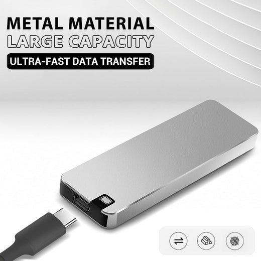 Portable SSD 64GB, External Solid State Drive with USB-C 3.2 Gen 1 up to 500MB/s and Metal Case