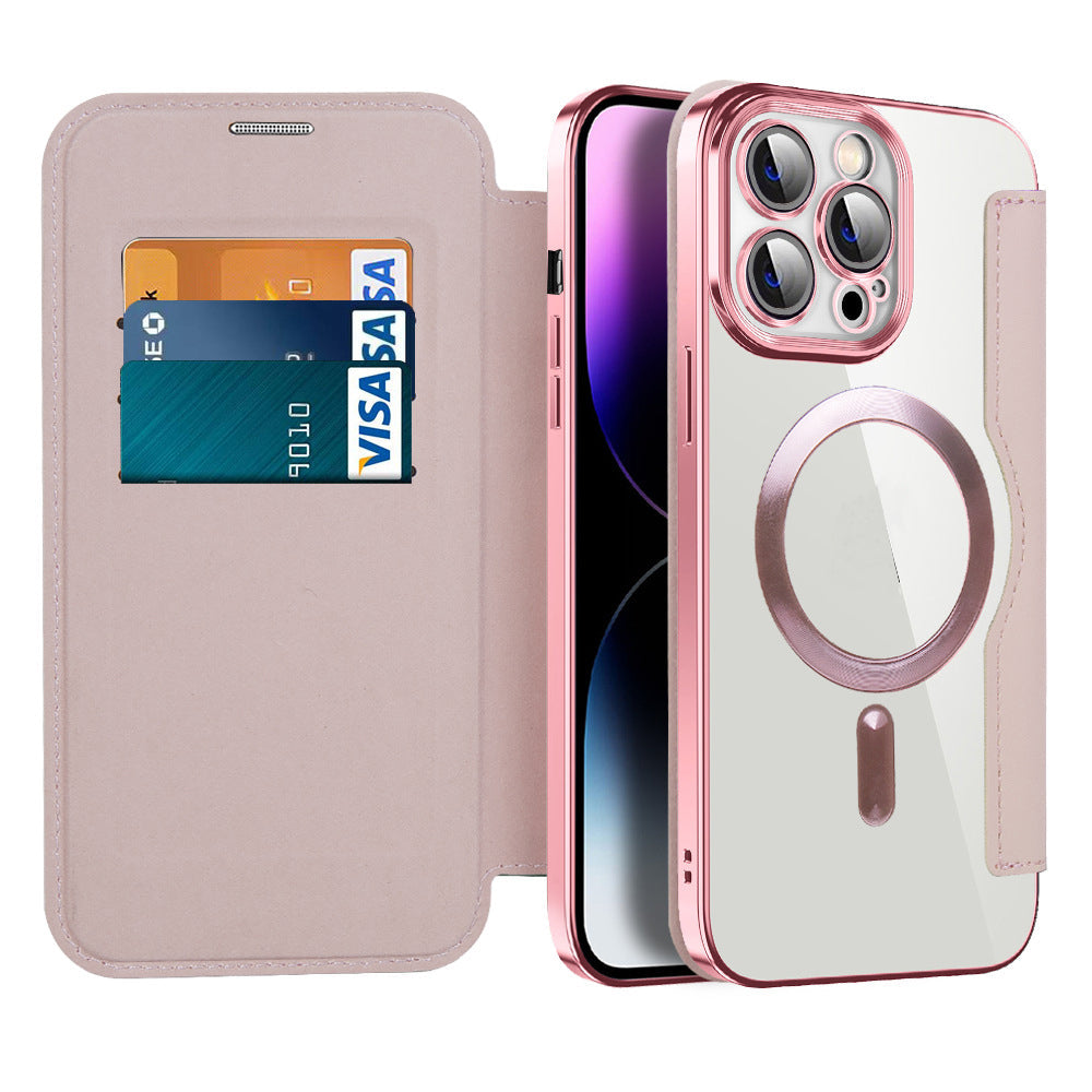Magnetic Flip Phone Case with Card Slot, Shockproof