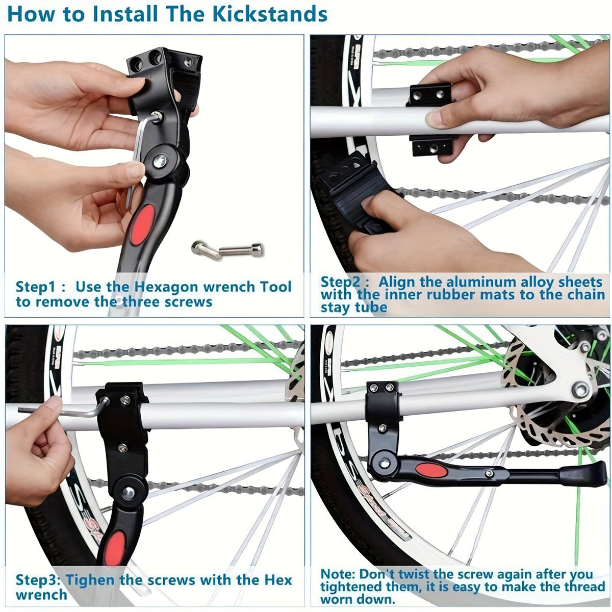 Adjustable Bike Kickstand, Sturdy and Easy to Install