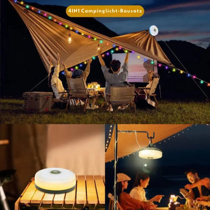 Camping Lantern with 10m RGB String Lights