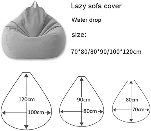 Linen Bean Bag Chair Cover, Ergonomic