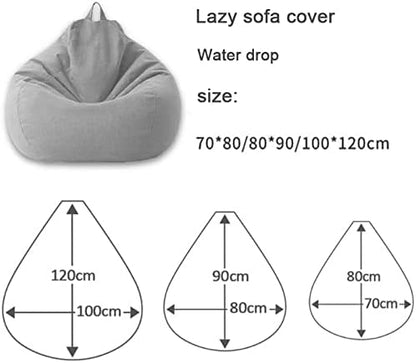 Linen Bean Bag Chair Cover, Ergonomic