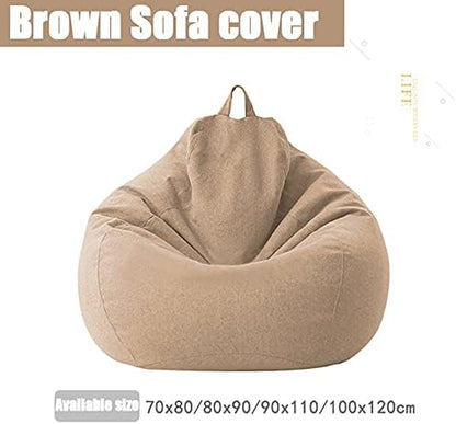 Linen Bean Bag Chair Cover, Ergonomic