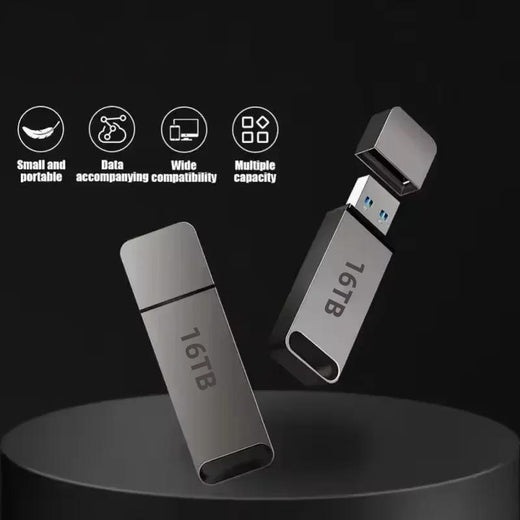 Waterproof USB Flash Drive 16TB, Shockproof USB 3.2 Portable Storage for Windows & Mac