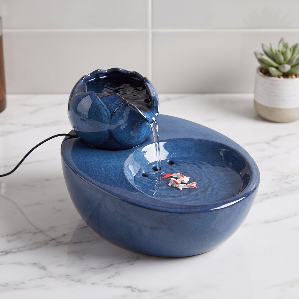 Cat Water Fountain, Ceramic Automatic Pet Water Fountain