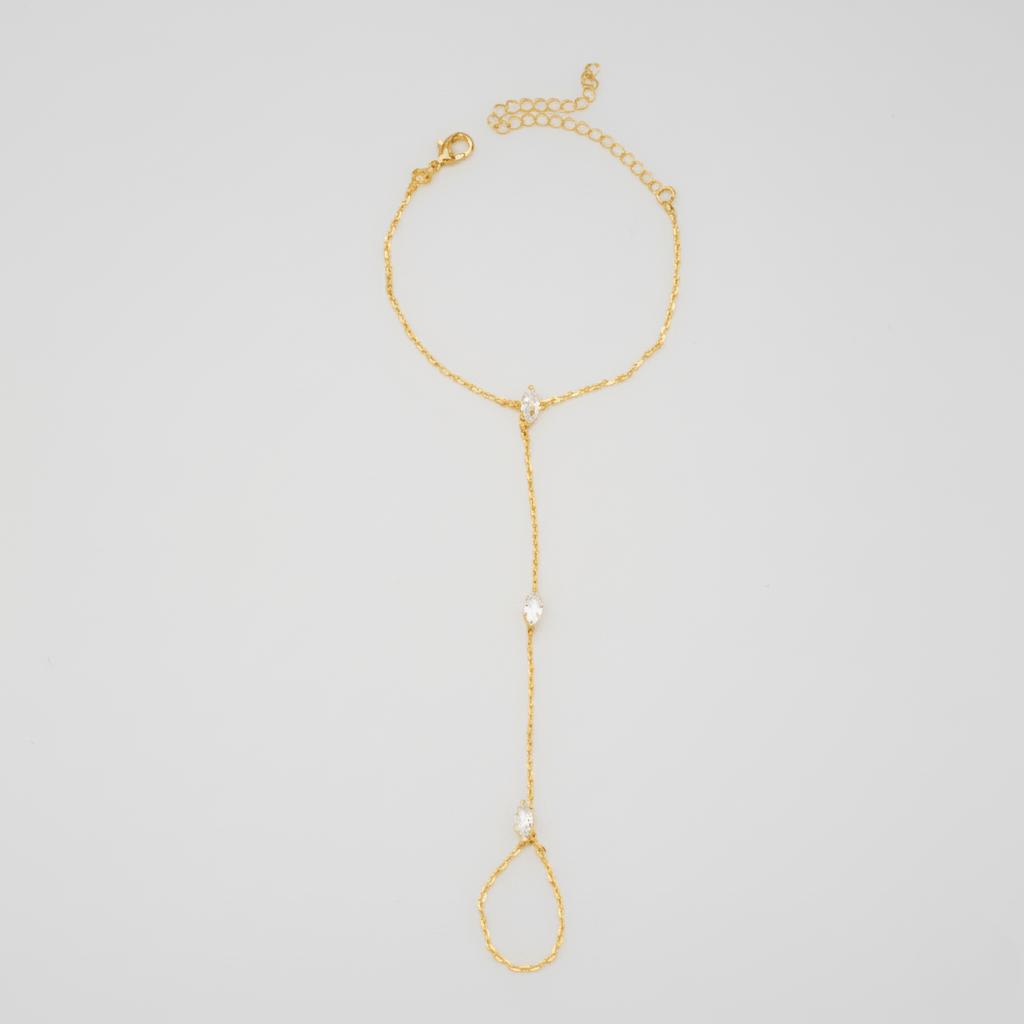 RAYLISS Adjustable Finger Ring Bracelet