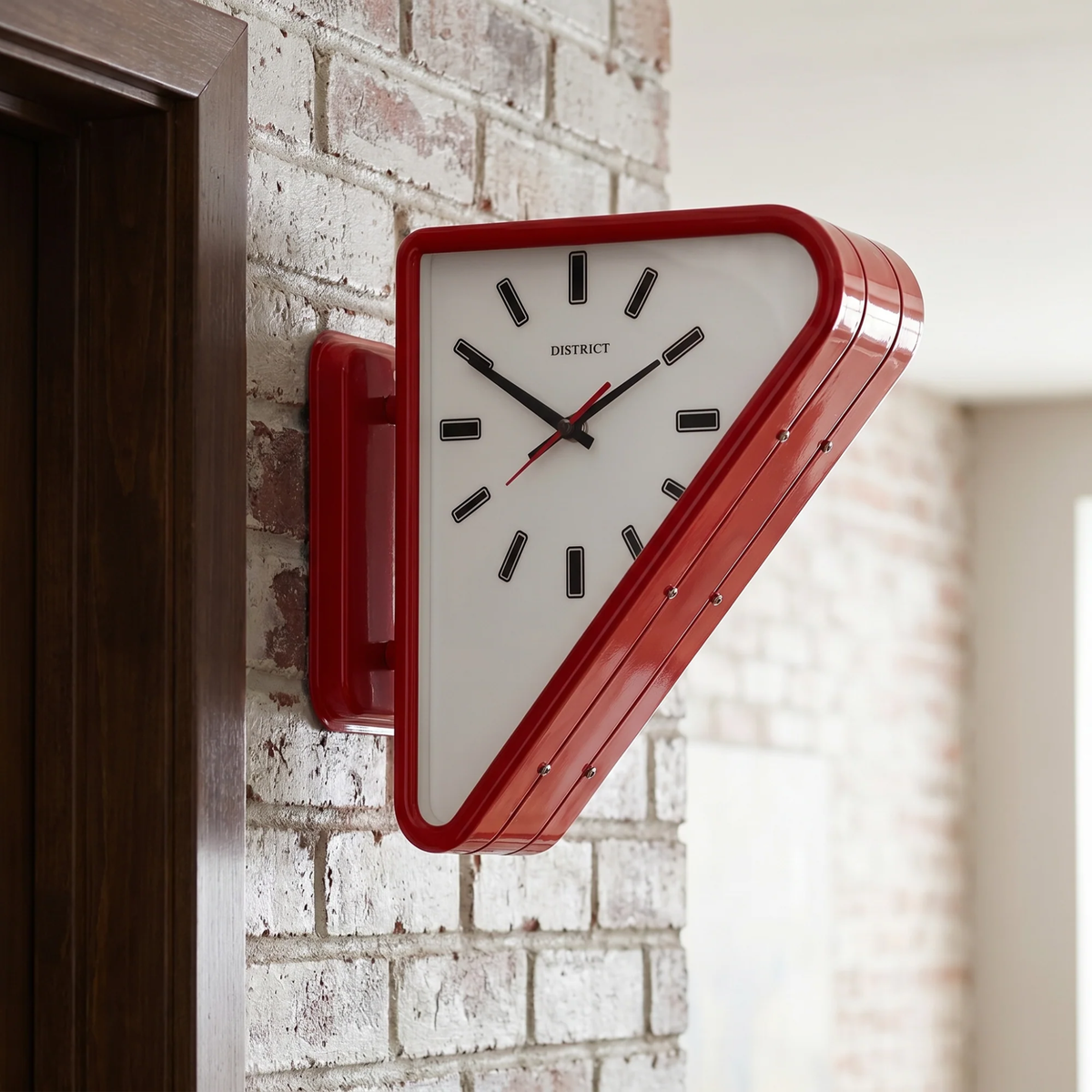 Modern Wall Clock, Dual Triangle Decorative Wall Clock for Living Room