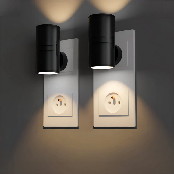 Plug In Night Light, Dimmable LED Wall Outlet Light for Bedroom, Hallway, Bathroom & Kids Room