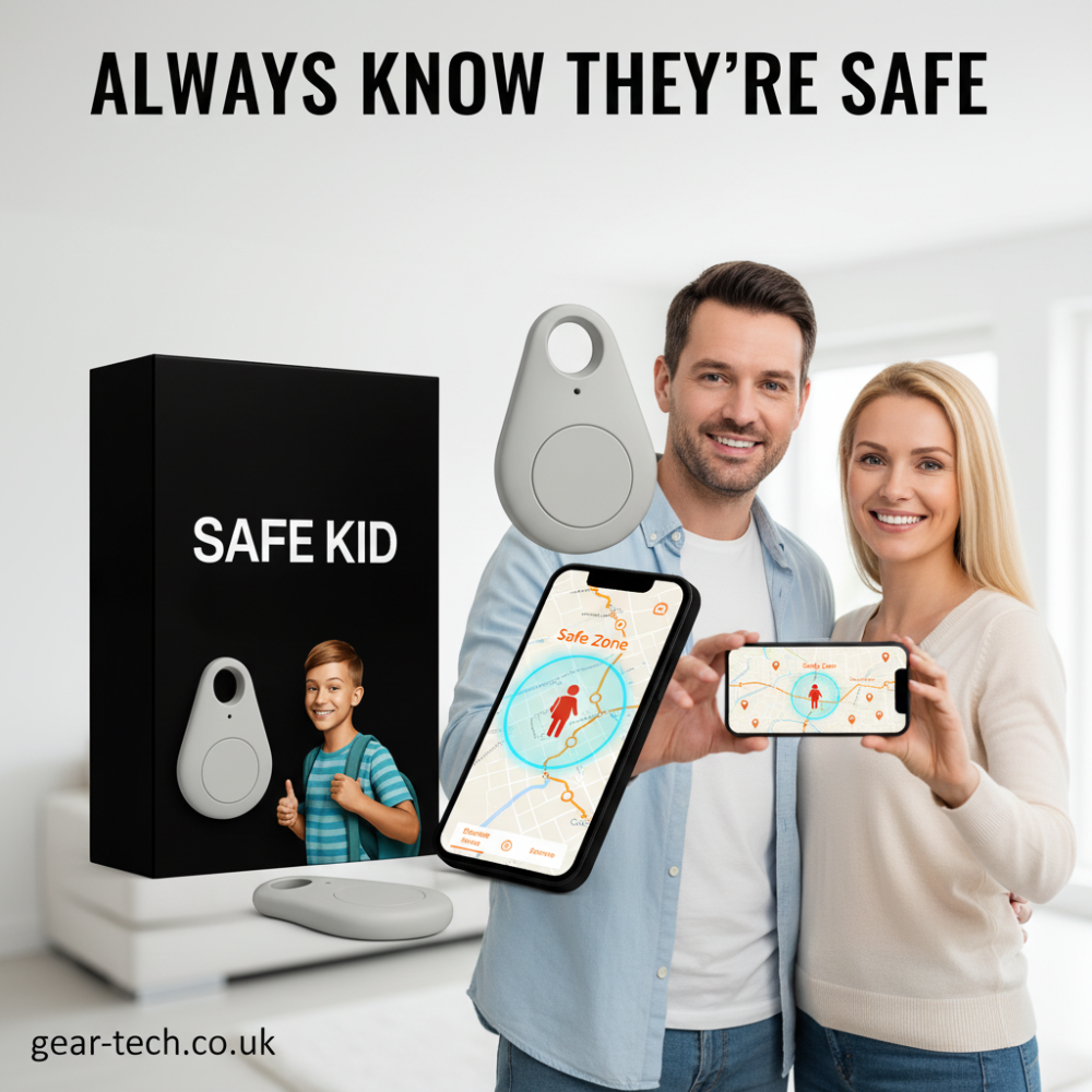 Kids GPS Tracker, Waterproof, Real-Time & SOS Alarm