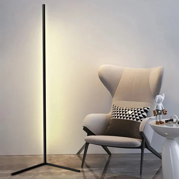 Dimmable LED Corner Floor Lamp with Remote
